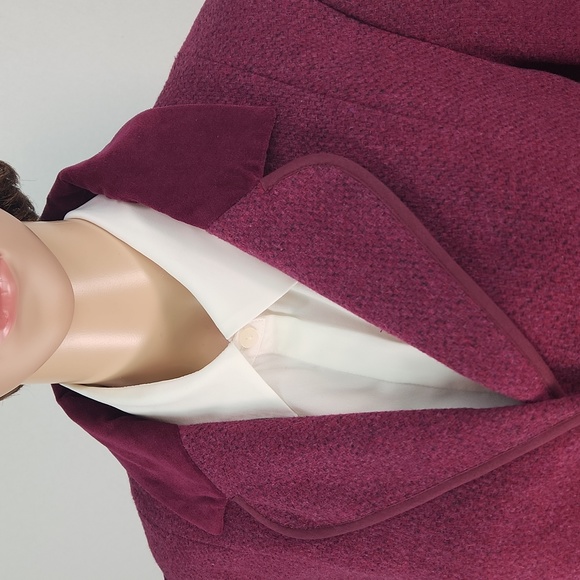 Joe Browns Purple Blazer with velvet collar, cuffs, and trim Size 10 NWT RARE - Picture 4 of 17